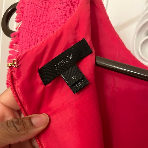 Hot Pink Tweed J. Crew Dress - Picture 3 of 5